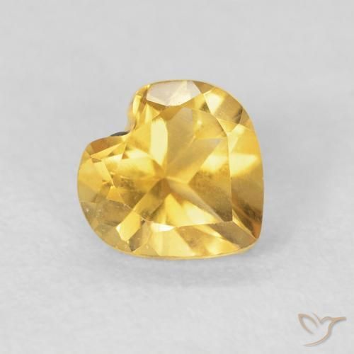 9,17 ctw natürlicher Tiefes Gold Citrin, Herz, VVS-VS