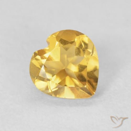 9,17 ctw natürlicher Helles Gold Citrin, Herz, VVS-VS