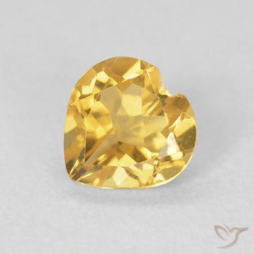 0.66ct Natürlicher Golden Citrin, Herz, VVS-VS