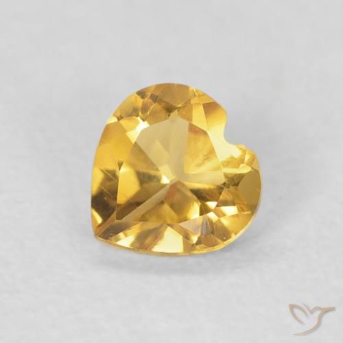 0.35ct Natürlicher Mittleres Gold Citrin, Herz, VVS-VS