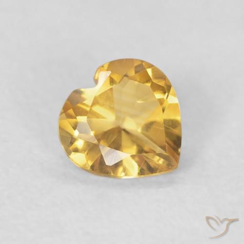 9,17 ctw natürlicher Mittleres Gold Citrin, Herz, VVS-VS