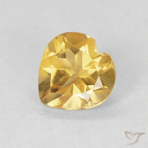 0.69ct Natürlicher Golden Citrin, Herz, VVS-VS