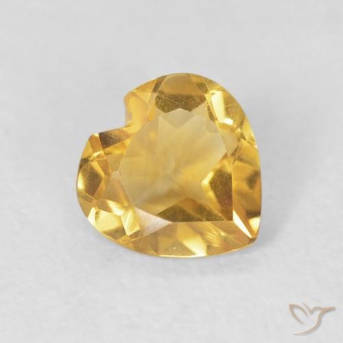 9,17 ctw natürlicher Tiefes Gold Citrin, Herz, VVS-VS