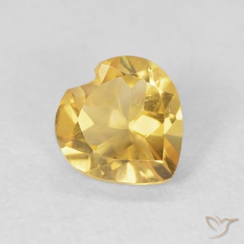 9,17 ctw natürlicher Medium Light-Golden Citrin, Herz, VVS-VS