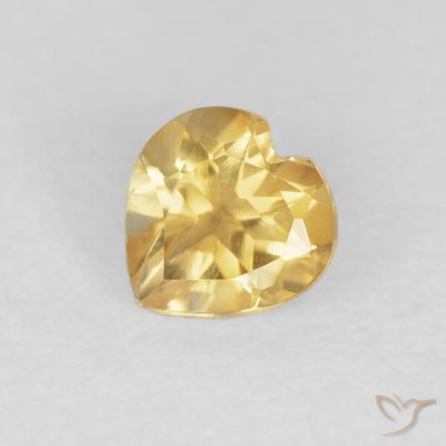 0.48ct Natürlicher gold-orange Citrin, Herz, VVS