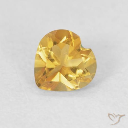 0.44ct Natürlicher Helles Gold Citrin, Herz, VVS-VS