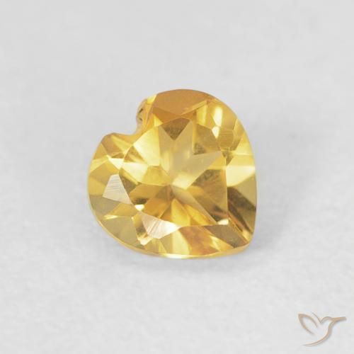 0.38ct Natürlicher Helles Gold Citrin, Herz, VVS-VS