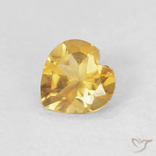 9,17 ctw natürlicher Helles Gold Citrin, Herz, VVS-VS