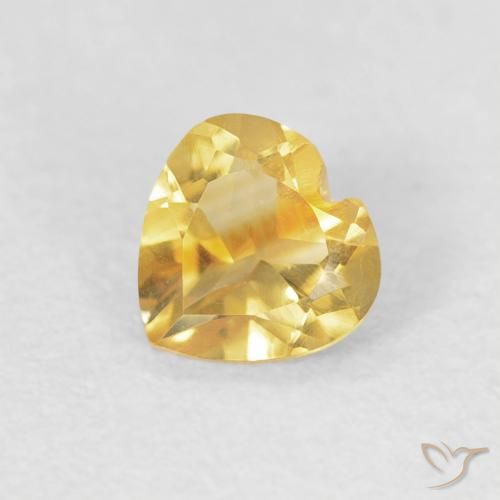 0.42ct Natürlicher gold-orange Citrin, Herz, VVS-VS