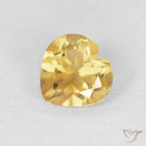 0.48ct Natürlicher Golden Citrin, Herz, VVS-VS