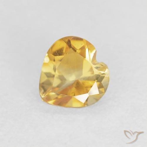0.42ct Natürlicher Helles Gold Citrin, Herz, VVS-VS