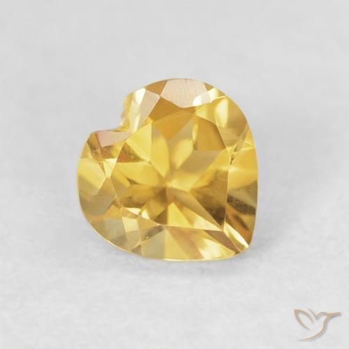 0.67ct Natürlicher Golden Citrin, Herz, VVS-VS