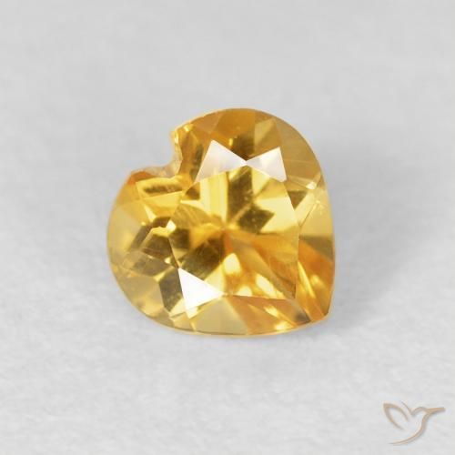 9,17 ctw natürlicher Golden Citrin, Herz, VVS