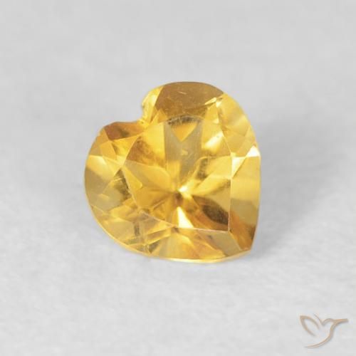9,17 ctw natürlicher Mittelgold Citrin, Herz, VVS