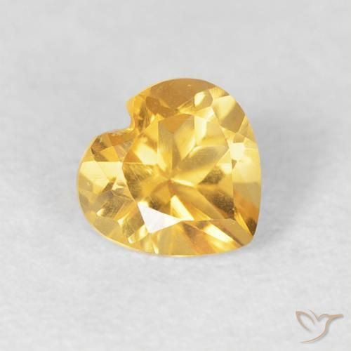9,17 ctw natürlicher Hell Gold Citrin, Herz, VVS