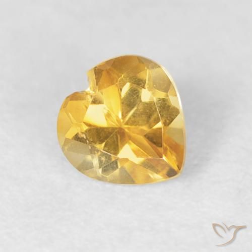 0.45ct Natürlicher Golden Citrin, Herz, VVS