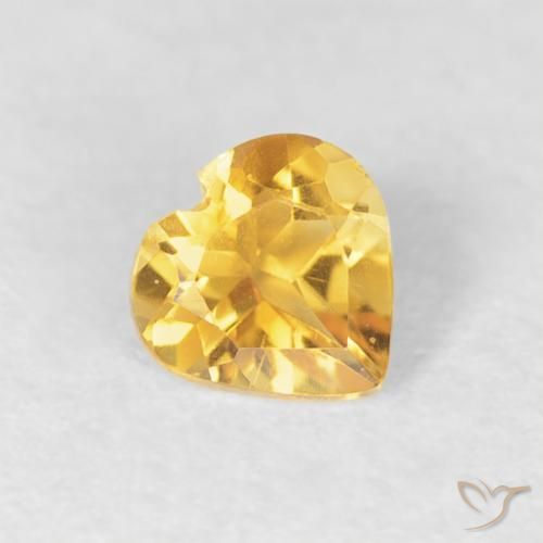 9,17 ctw natürlicher gold-orange Citrin, Herz, VVS