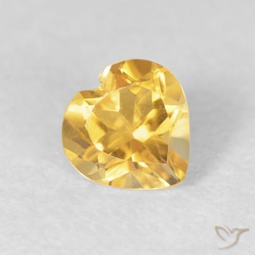 0.45ct Natürlicher gold-orange Citrin, Herz, VVS