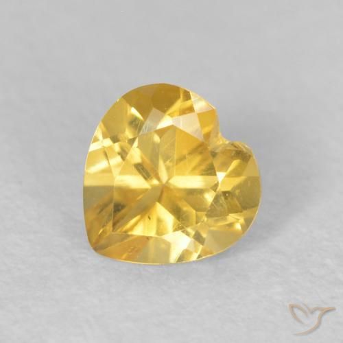 0.42ct Natürlicher gold-orange Citrin, Herz, VVS