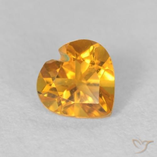 9,17 ctw natürlicher Medium Light Orange-Gold Citrin, Herz, VVS