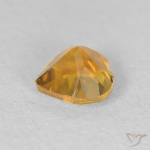 9,17 ctw natürlicher Medium Light Orange-Gold Citrin, Herz, VVS