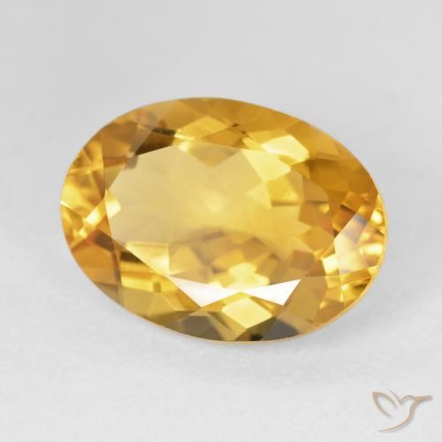 9,17 ctw natürlicher gold-orange Citrin, Oval, VVS