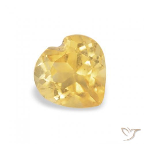 0.50ct Natürlicher Mittleres Gold Citrin, Herz, VS