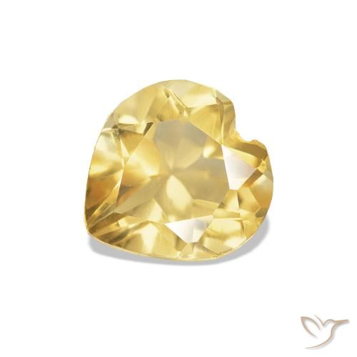 0.63ct hellgelb Citrin, Herz, VVS-VS