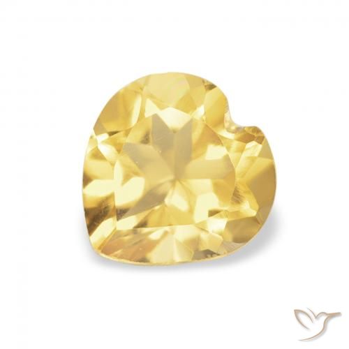 0.69ct Natürlicher Mittelgold Citrin, Herz, VVS-VS
