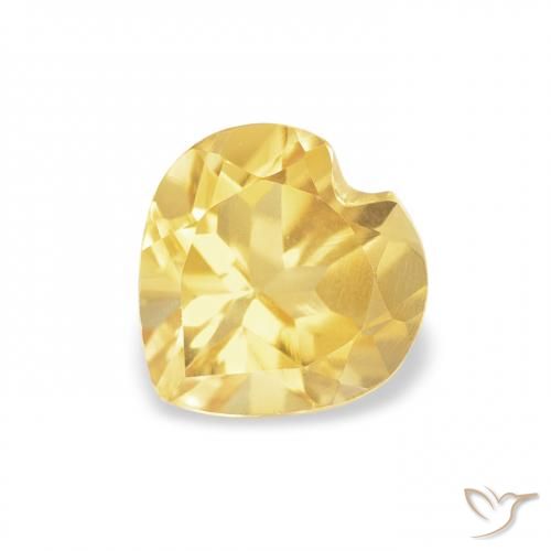 0.69ct Natürlicher Mittelgold Citrin, Herz, VVS-VS