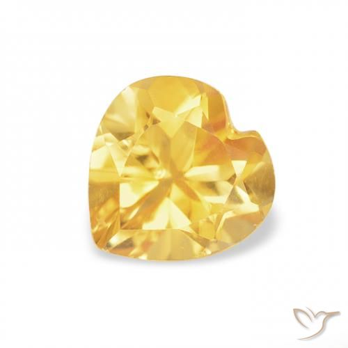 0.74ct Natürlicher gold-orange Citrin, Herz, VVS-VS