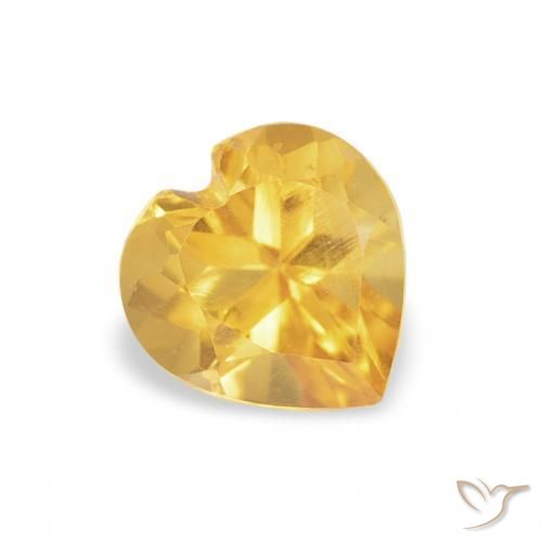 9,17 ctw natürlicher Mittelgold Citrin, Herz, VVS-VS