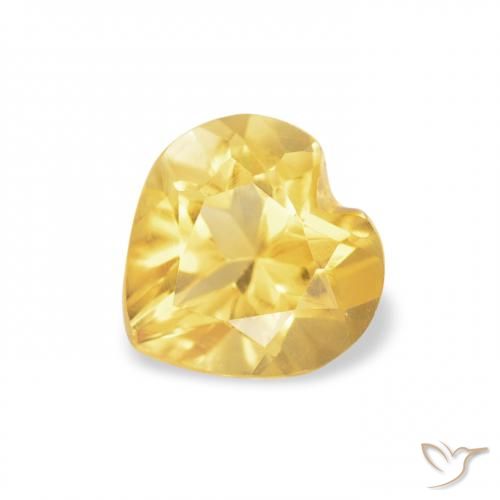 0.64ct Natürlicher gold-orange Citrin, Herz, VVS-VS