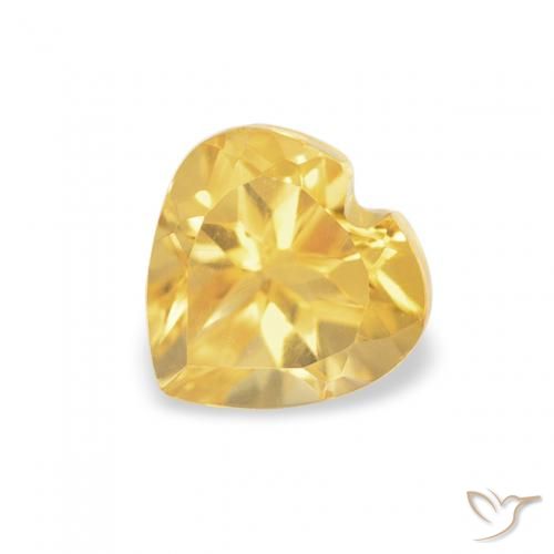 0.57ct Natürlicher Mittelgold Citrin, Herz, VVS-VS