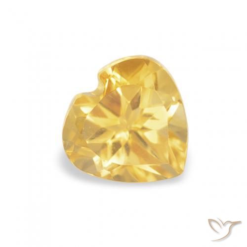9,17 ctw natürlicher Mittelgold Citrin, Herz, VVS-VS