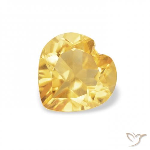 0.67ct Natürlicher gold-orange Citrin, Herz, VVS-VS