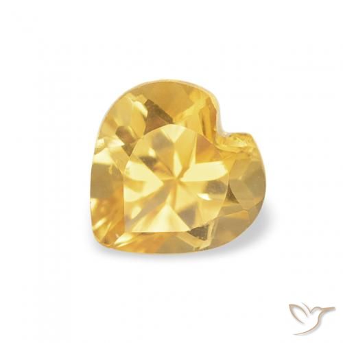0.46ct Natürlicher gold-orange Citrin, Herz, VVS-VS