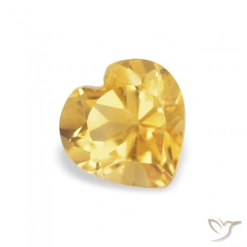 9,17 ctw natürlicher gold-orange Citrin, Herz, VVS-VS