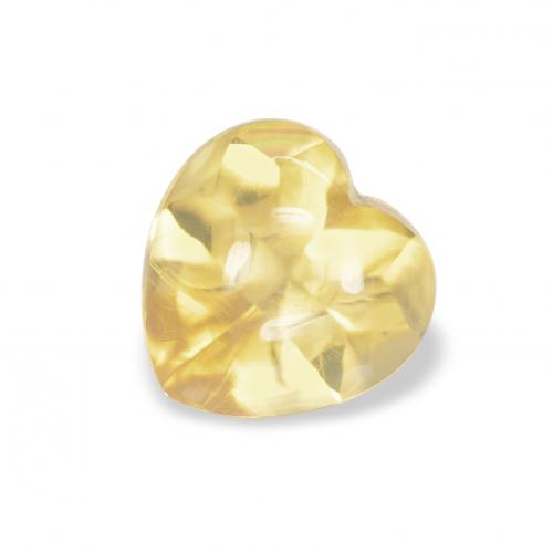 0.92ct Natürlicher hellgelb Citrin, Herz, Transparent
