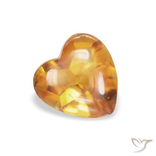 9,17 ctw natürlicher Mittelorange Citrin, Herz, Transparent