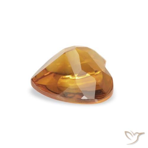 9,17 ctw natürlicher Mittelorange Citrin, Herz, Transparent