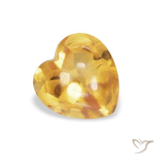 9,17 ctw natürlicher Mittleres Gold Citrin, Herz, Transparent