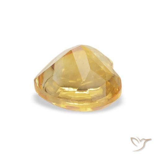 9,17 ctw natürlicher Medium Light Orange-Gold Citrin, Herz, Transparent