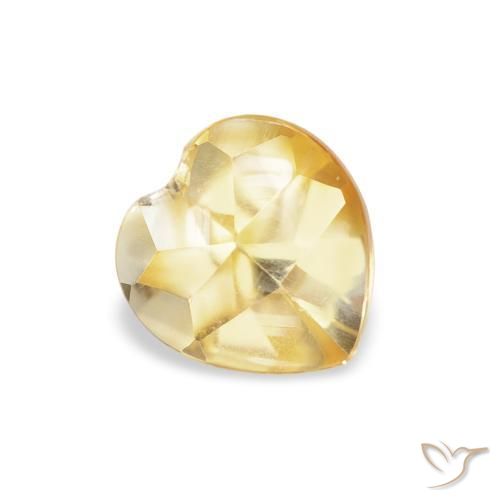 9,17 ctw natürlicher Hell Gold Citrin, Herz, Transparent