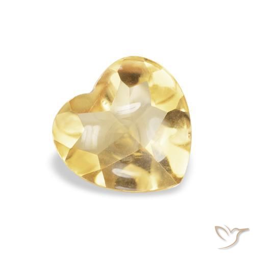 9,17 ctw natürlicher Hell Gold Citrin, Herz, Transparent