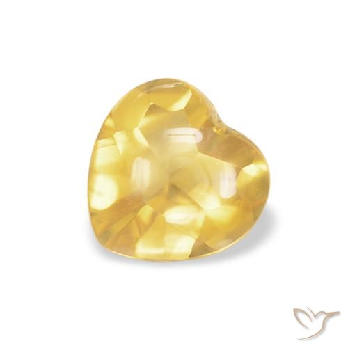 0.76ct Natürlicher Mittleres Gold Citrin, Herz, Transparent