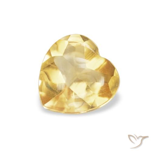 0.74ct Natürlicher Golden Citrin, Herz, Transparent