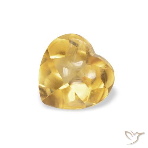0.67ct Natürlicher Mittleres Gold Citrin, Herz, Transparent