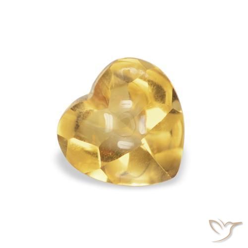 9,17 ctw natürlicher Mittleres Gold Citrin, Herz, Transparent
