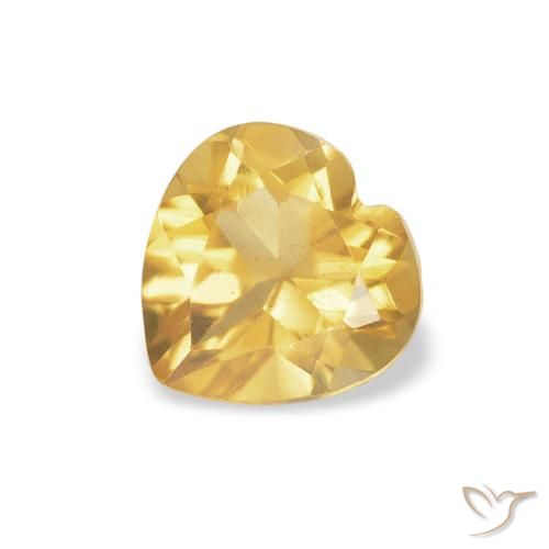 0.73ct Natürlicher Mittleres Gold Citrin, Herz, Transparent